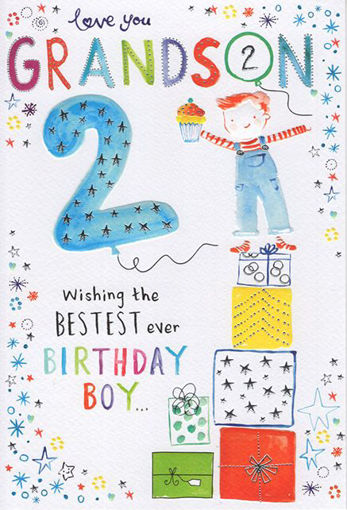 Picture of GRANDSON 2ND BIRTHDAY CARD